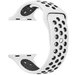 Curea iUni compatibila cu Apple Watch 1/2/3/4/5/6/7, 44mm, Silicon Sport, Alb/Negru